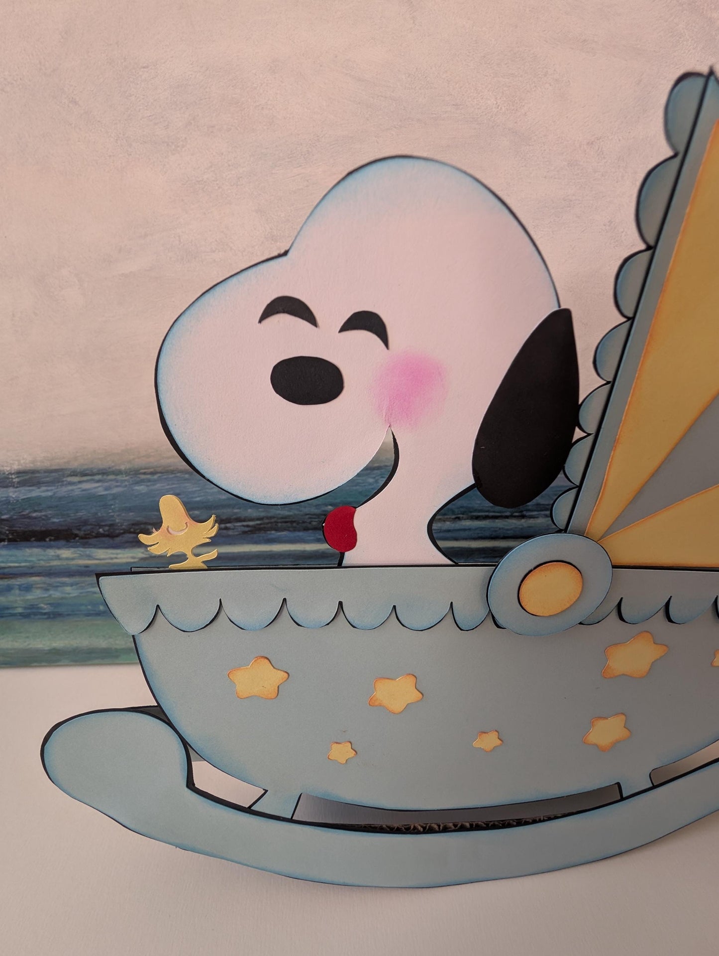 Baby Snoopy Baby Shower Decorations Rocking Cradle Snoopy Really Rocks Centerpiece