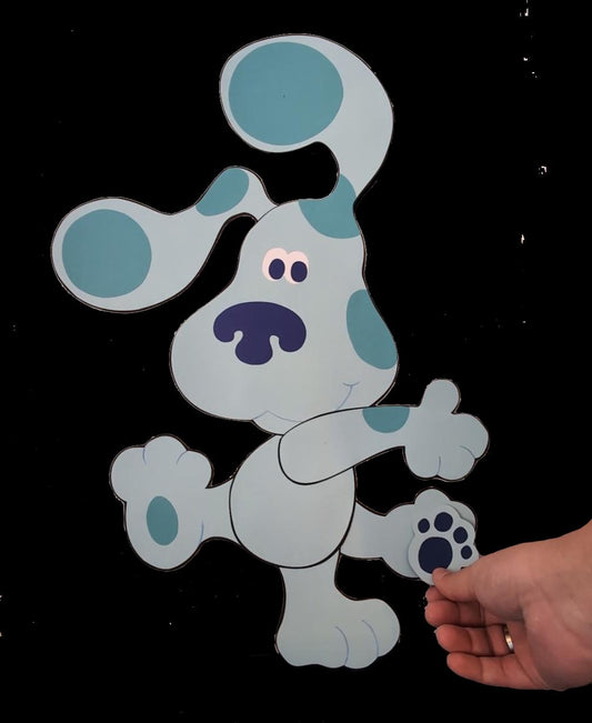 Blue's Clues Birthday Party Games Pin the Paw on Blue Dog Blue's Clues