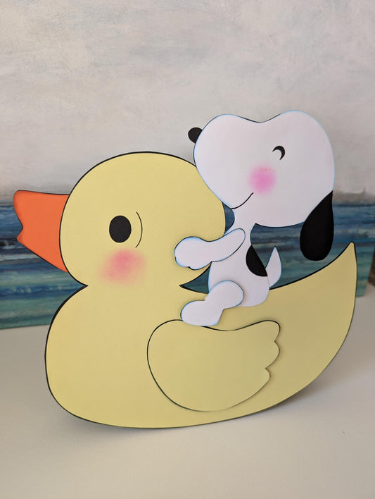 Baby Snoopy Baby Shower Decorations Snoopy Rocking on a Duck Baby Shower Centerpiece